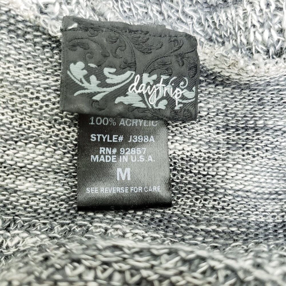 Daytrip Womens Acrylic Black & Gray Cowl Neck Sweater Size M - Picture 4 of 5